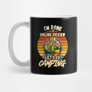 ONLINE REVIEW JOB AND CAMPING DESIGN VINTAGE CLASSIC RETRO COLORFUL PERFECT FOR  ONLINE REVIEWER AND CAMPERS Mug